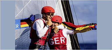 The winning team: Paul Kohlhoff und Alica Stuhlemmer (Foto© Sailing Energy)
